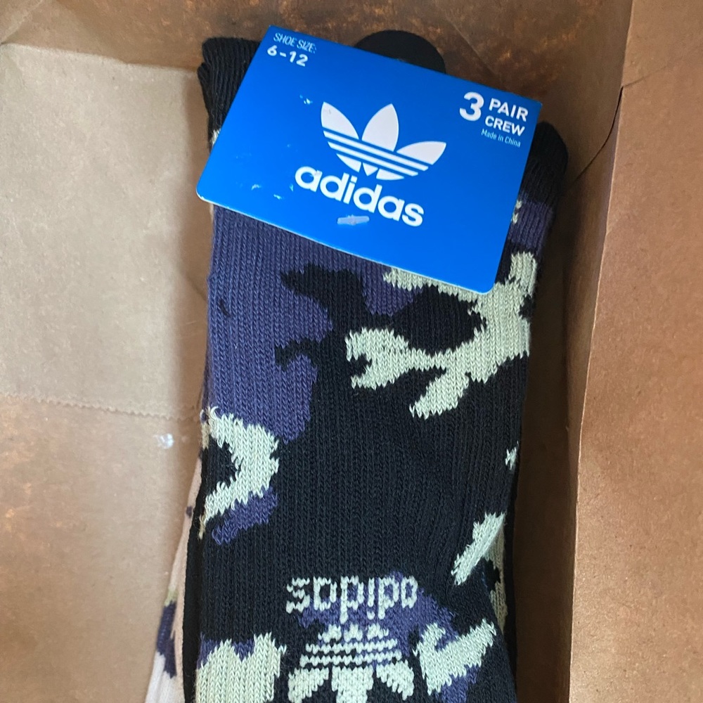 Adidas crew socks! New with tags. Brand new!